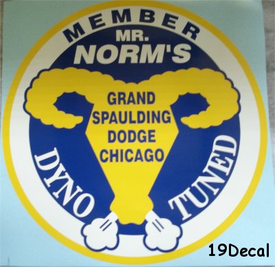 Mr Norms Grand Spaulding Dodge Famous Deck Lid Emblem 18 1/2” X 23” Metal Sign 